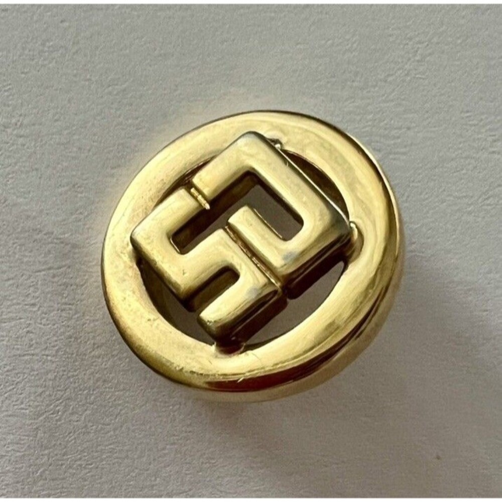Vintage ST JOHN Gold Button Replacement, SJ Initials Logo